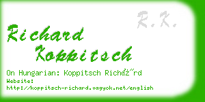 richard koppitsch business card